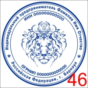 Макет для изготовления печати ИП №46