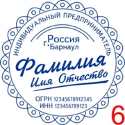 Макет для изготовления печати ИП №6